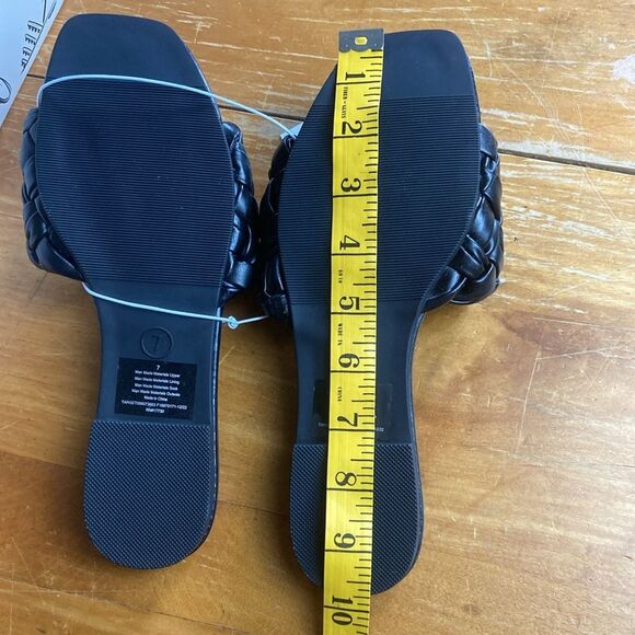 A New Day Target NWT Black Carissa Sandals Braided Memory Foam Slides Sz 7 - Picture 6 of 9